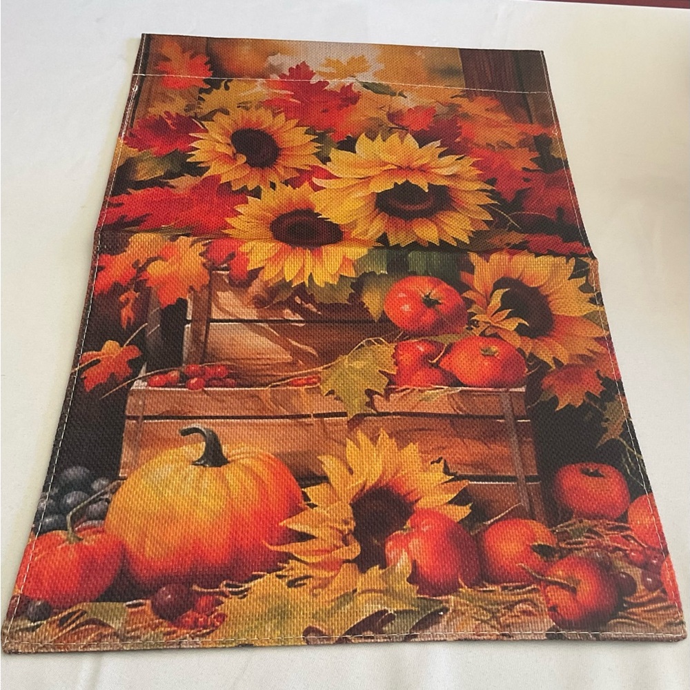 Autumn Harvest Canvas Garden Flag